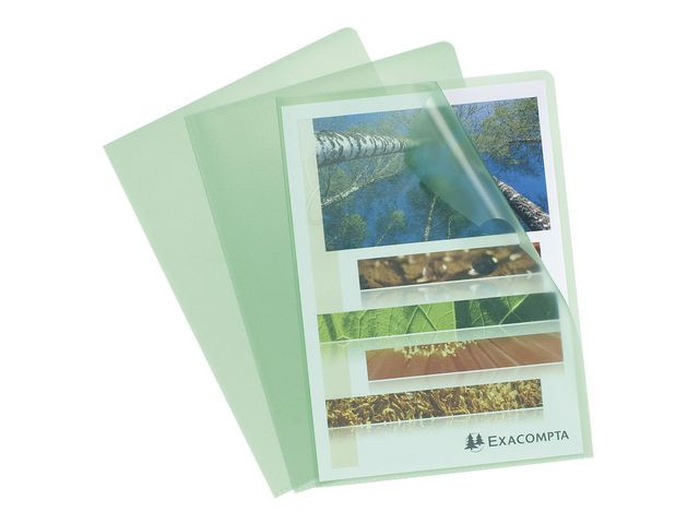 Plastomslag Exacompta A4 120My Grø (100 stk)