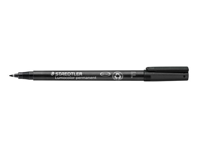 Merkepenn Lumocolor 318F 0,6Mm Sort (10 stk)