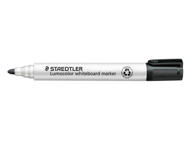 Whiteboardpenn Lumocolor 2,0Mm Rund Sort (10 stk)