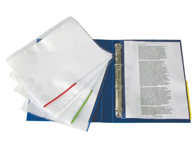 Esselte Signallomme m/farget kant 105my A4 bl (100)