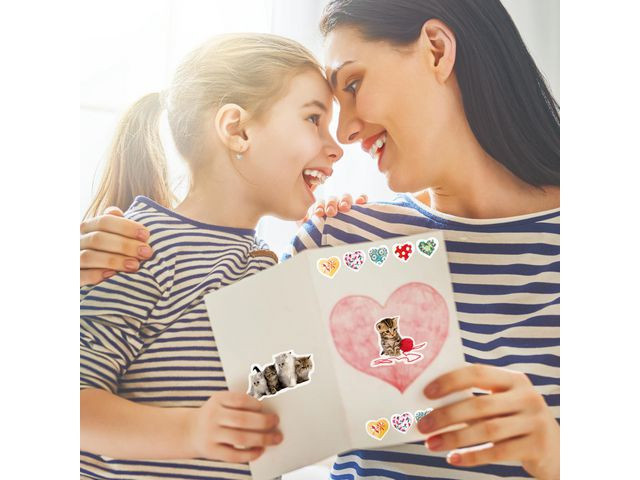 Etikett Avery Dekor Søte Kattunger (3 stk/pose, 10 poser)