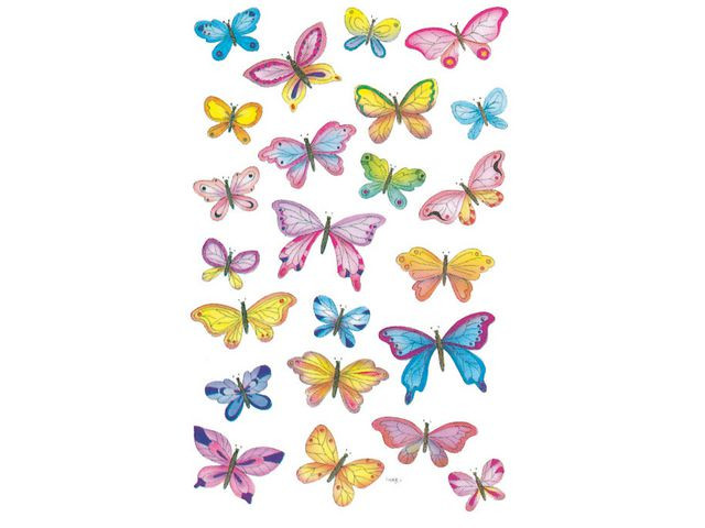 Etikett Avery Dekor Sommerfugler (3 stk/pose, 10 poser)