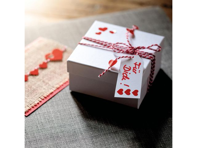 Etikett Avery Dekor Røde Hjerter (3 stk/pose, 10 poser)