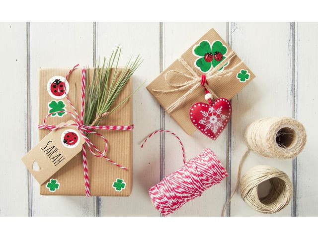 Etikett Avery Dekor Kløver Marihøne (3 stk/pose, 10 poser)