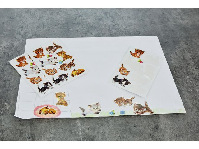 Etikett Avery Dekor Kattunger (3 stk/pose, 10 poser)