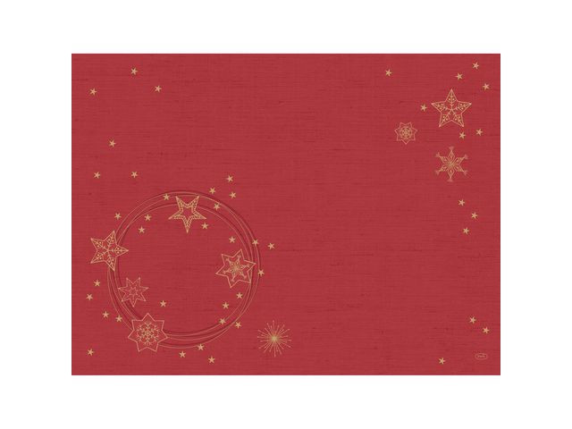 BildeBordbrikke Dunicel Star Shine Rød (100 stk/pk, 5 pakker)