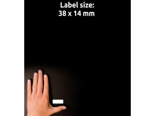 Etikett Avery Manuell 14X38Mm Hvit (90 stk)