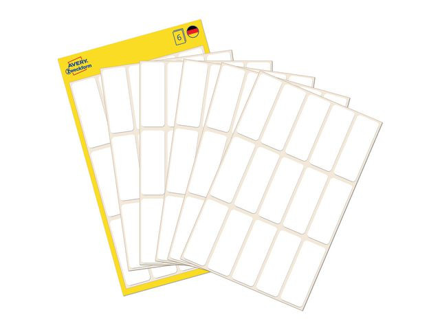 Etikett Avery Manuell 18X22Mm Hvit (120 stk)