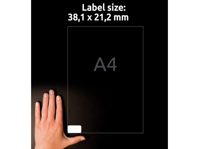 Avery L7651-25 Adresseetiketter 38,1x21,2mm QP+UG (1625)