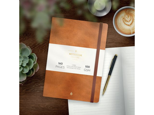 Notatbok Burde Deluxe A5 Cognac