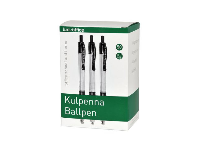 BildeKulepenn B.n.t 0,7Mm Sort (50 stk)