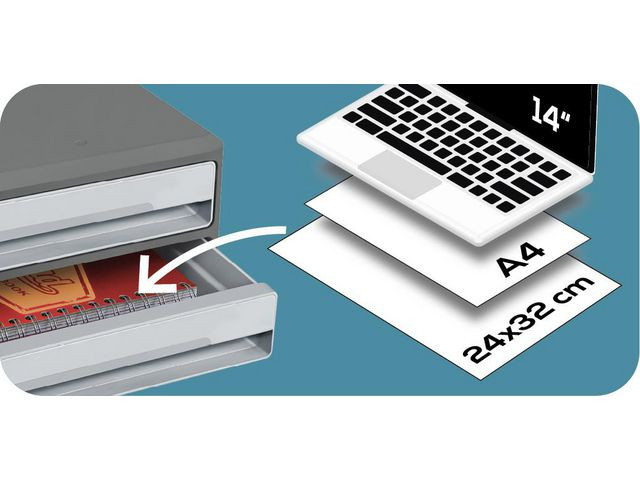 Skuffekabinett Cep Moovup 2 Skuffer Grå