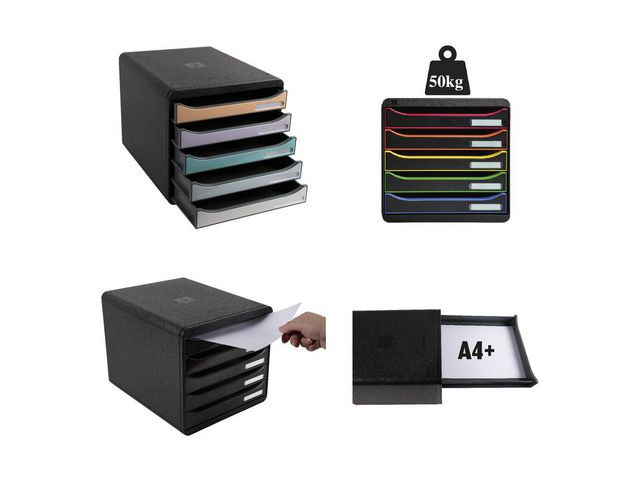 Skuffekabinett Exacompta 5Skuff Grå/Grå