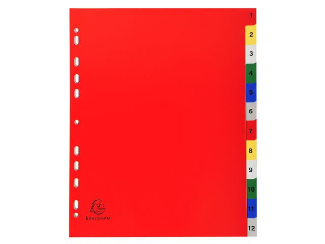 BildeRegister Exacompta A4+ 1-12 Assortert