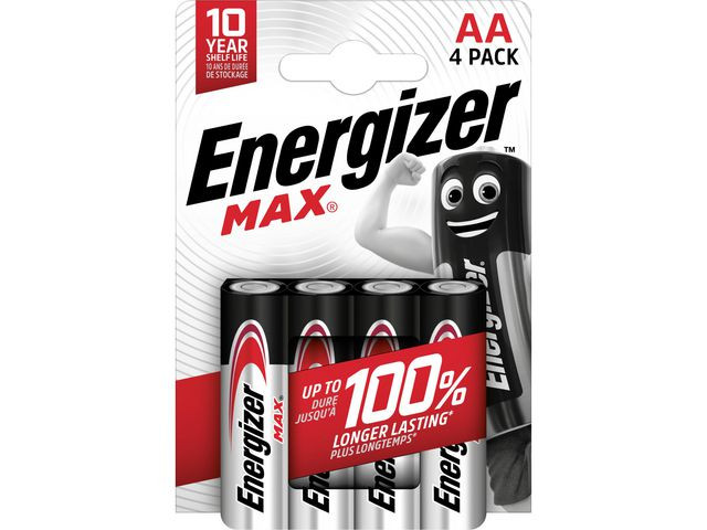 BildeBatteri Energizer Alk Max Aa/Lr6 (4 stk)