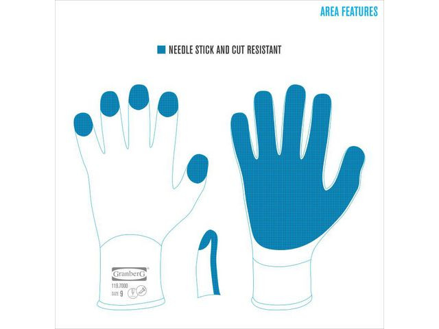 Hanske Granberg 700 Nålestikk F Latex 9