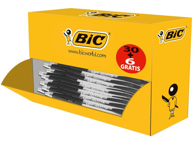 BildeKulepenn Bic Atlantis Classic M Sort (36 stk)