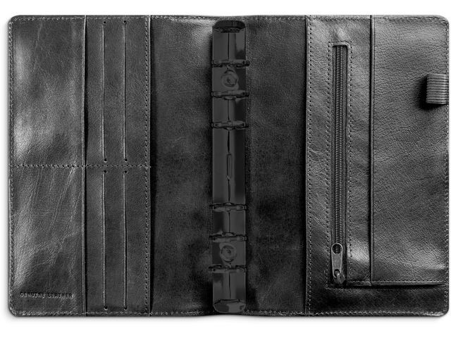 Planlegger Burde Regent Skinn A6 Sort