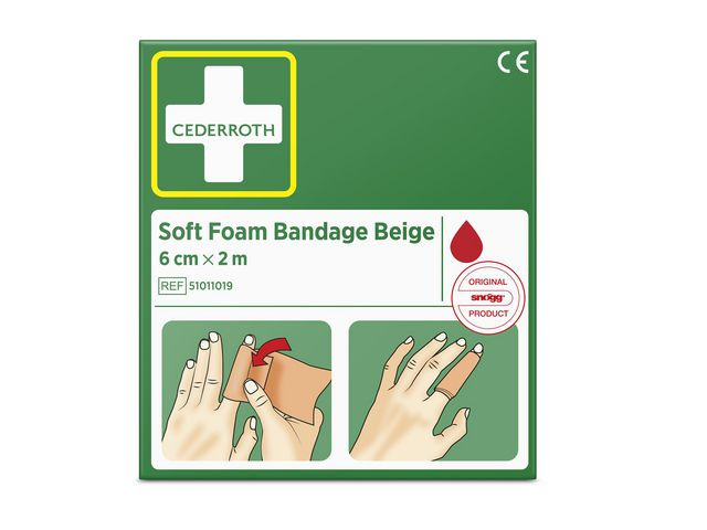 BildeBandasje Cederroth Soft Foam 2M Beige
