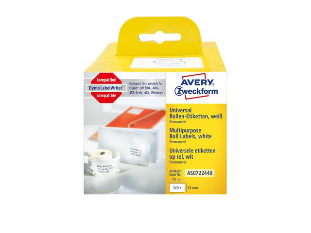 Etikett Avery Universal 70X54Mm (320 stk)