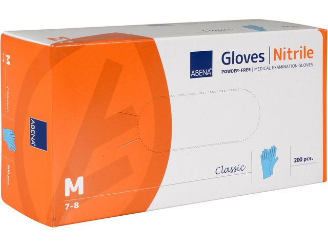 BildeHanske Abena C. Nitril U/P M Blå (200 stk)