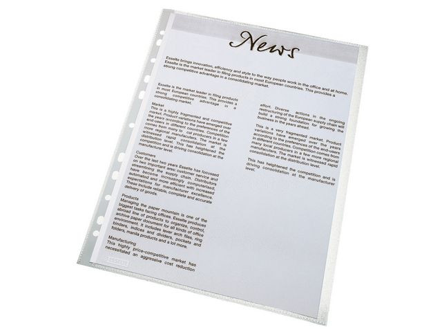 BildePlastlomme Esselte A4 Pr Topp 105My (100 stk)