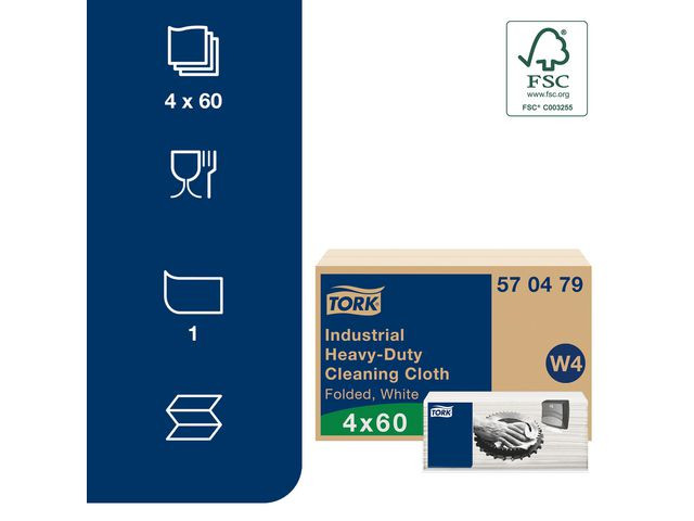 Klut Tork Industri Ekstra Sterk W4 (60 stk)