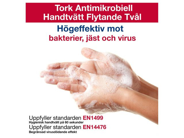 Håndsåpe Tork Antimikrobiell Flyt. S4 1L
