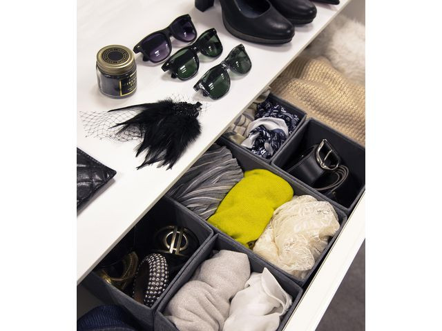 Skuffeinnsats Bigso 3 Deler Grå (3 stk)