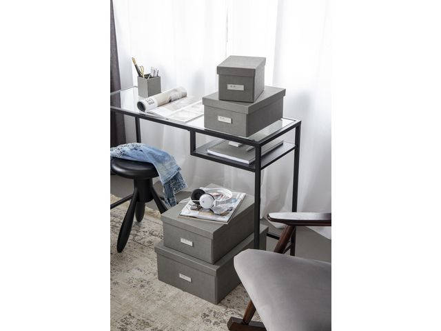 Oppbevaringsboks Bigso Kitty M/Lokk Grå