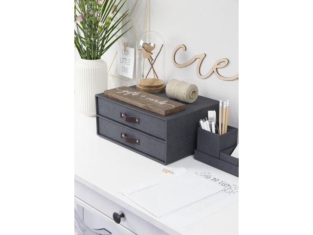 Skuffekabinett Bigso Birger A4 2 Sk.sort