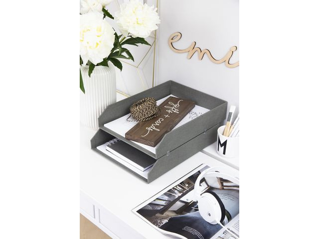 Brevkurv Bigso Håkan A4 Grå (2 stk)