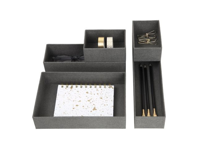 Skuffeinnsats Bigso Emma Sett Grå (5 stk)