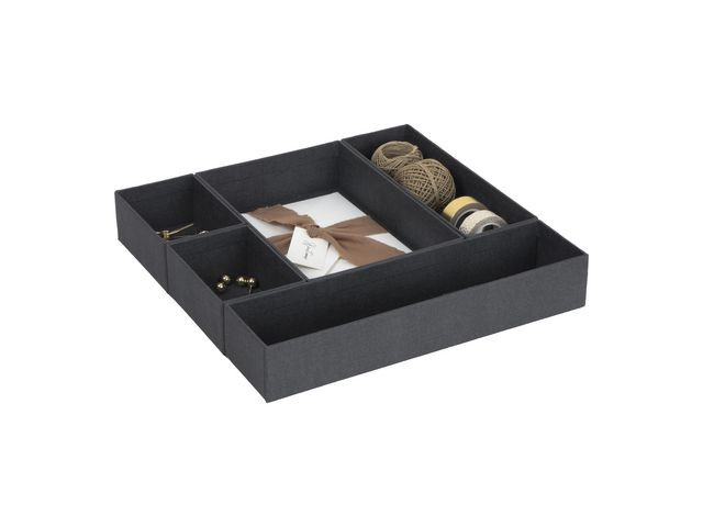 Skuffeinnsats Bigso Emma Sett Sort (5 stk)