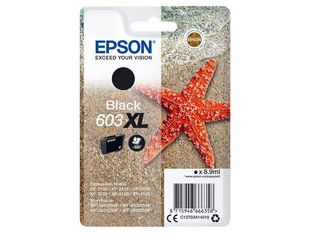BildeEPSON Ink C13T03A14010 603XL Black Starfish