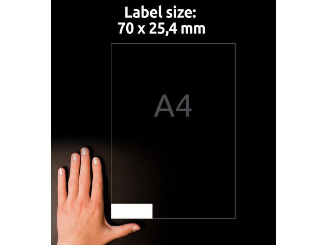 Etikett Avery Ultragrip 70X25,4Mm (3300 stk)