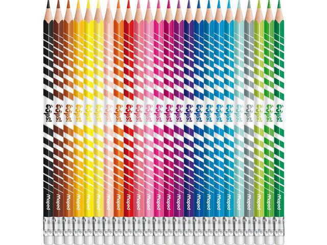 Fargeblyant 1 M.viskelær (24 stk)