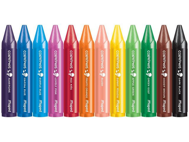 Vokskritt 1 Color Peps Jumbo (12 stk)