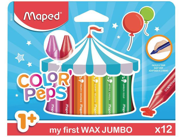 BildeVokskritt 1 Color Peps Jumbo (12 stk)