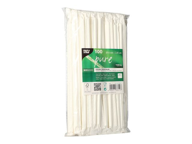 BildeSugerør Papir Enkeltpk. 20Cm M/Bøy (100 stk/pk, 10 pakker)