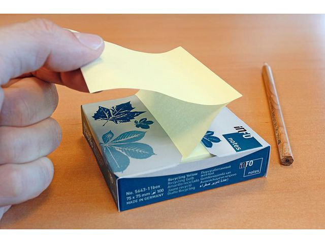 Notatblokk Info Zn 75X75 Resirk M/Disp