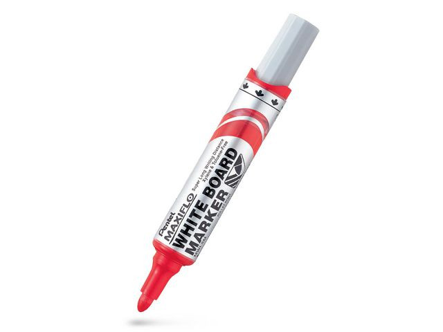 BildeWhiteboardpenn Pentel Maxiflo M Rund Rød (12 stk)