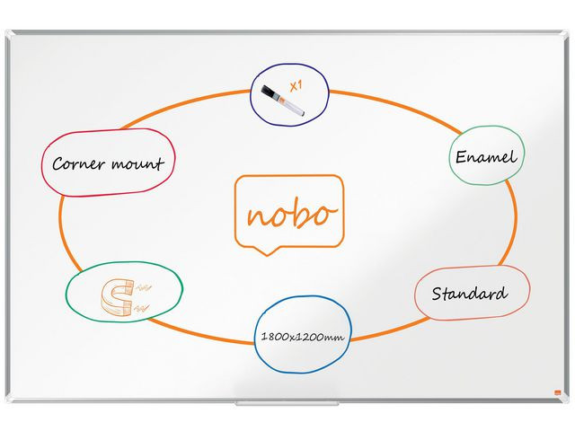 BildeWhiteboard Nobo Premiump Emalje180X120Cm