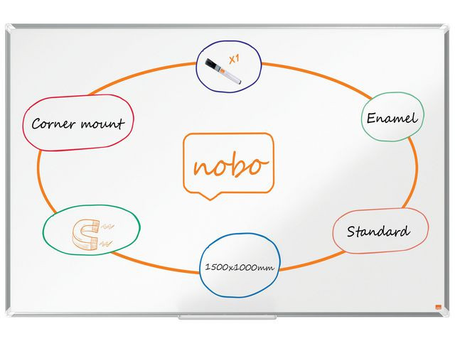 Whiteboard Nobo Premiump Emalje150X100Cm