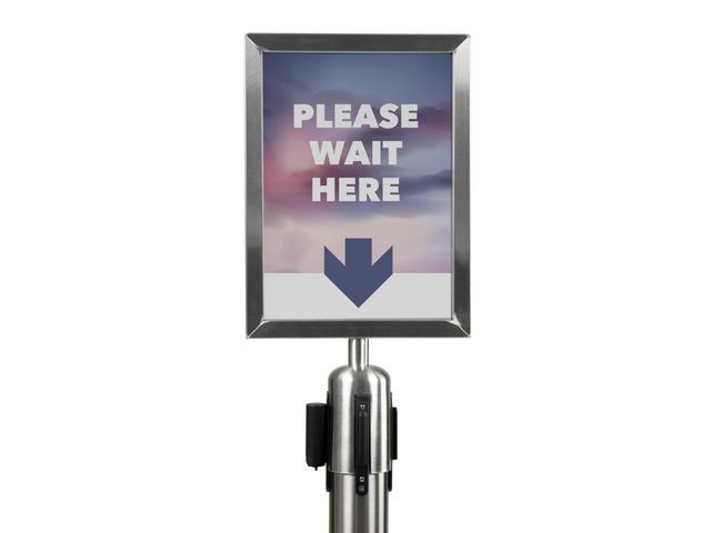 BildePlakatramme Securit Avsperring A4 Stål