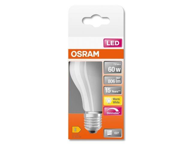 BildeLyspære Osram Led 7W/827 Dim Frost E27