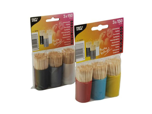 Tannpirker Papstar Tre 6,8Cm (450)Ass.