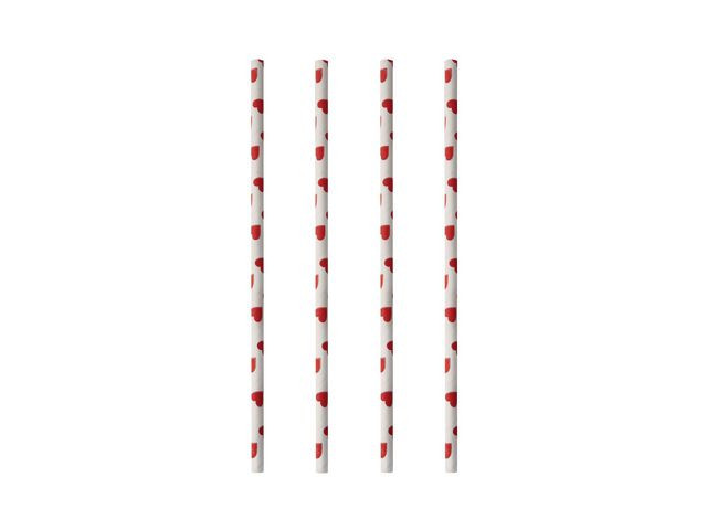 BildeSugerør Papstar Papir 20Cm Hjerte (100 stk)
