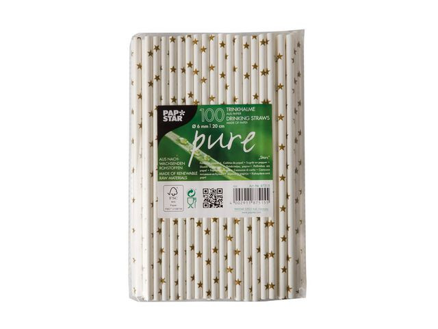 Sugerør Papstar Papir 20Cm Stjerner (100 stk)