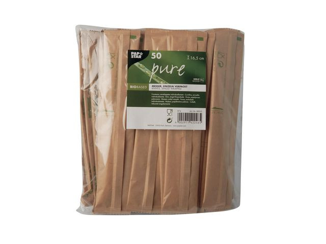BildeKniv Pure Tre 16,5Cm Enkeltpakket (50 stk)